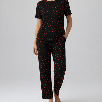 Zestaw Coozy: Bawełniana Piżama + Kapcie