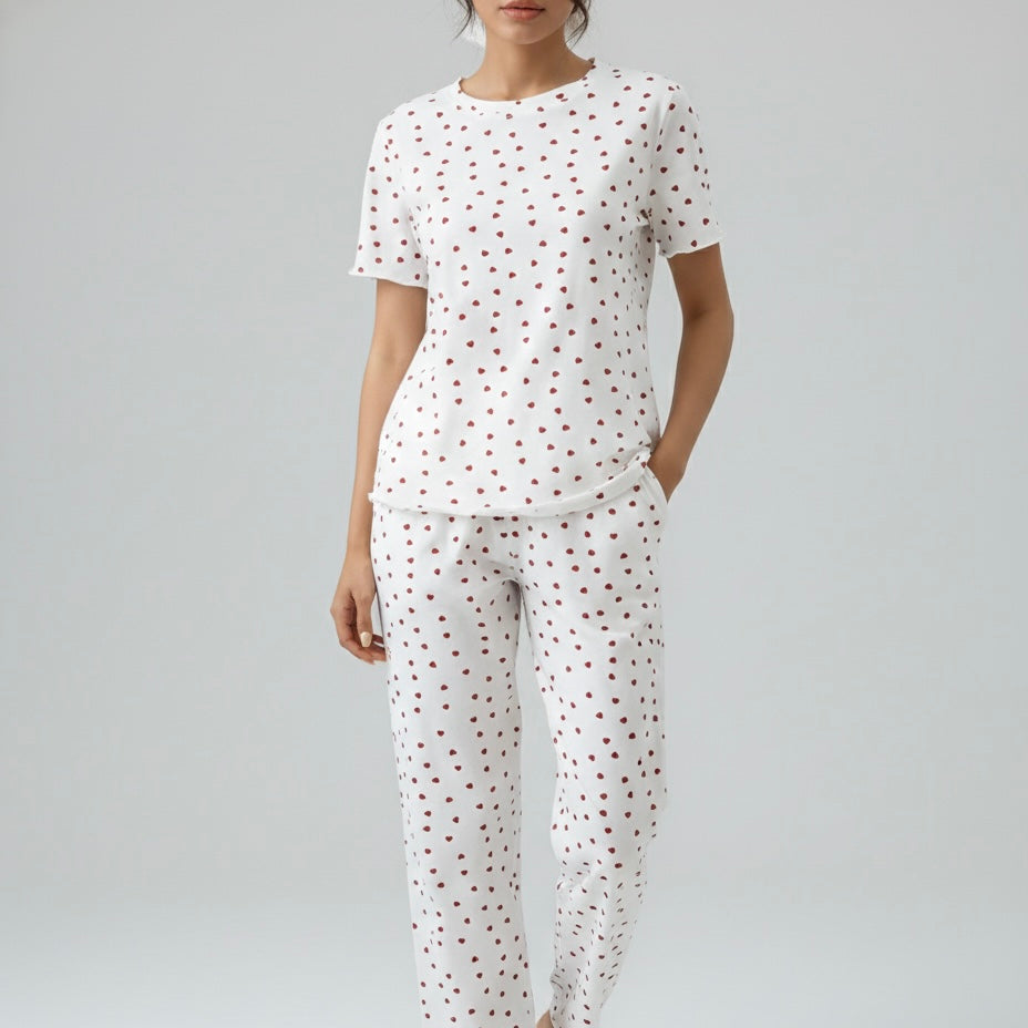 Zestaw Coozy: Bawełniana Piżama + Kapcie